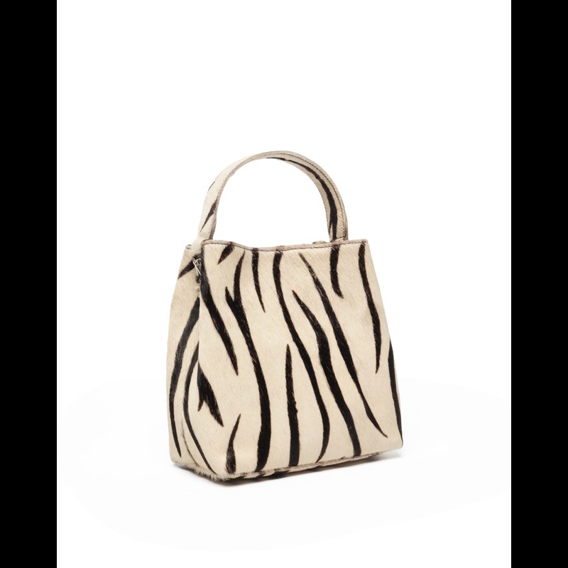 Núnoo Håndtaske Small Chiara Sort strib 3