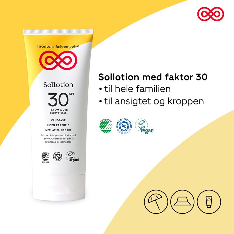 Kræftens Bekæmpelse Sollotion SPF30 Hvid 5