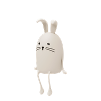 LIEWOOD Natlampe Evex Rabbit Hvid