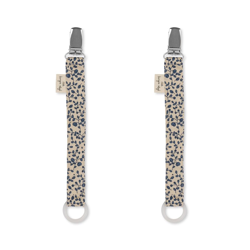 Konges Sløjd Suttesnor 2 pak Blå m/blomst 1