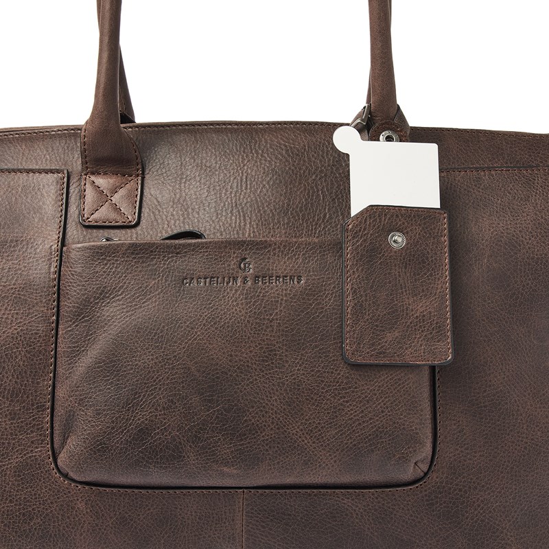 Castelijn & Beerens Axelväska RFID Mocca Brun 15" 4