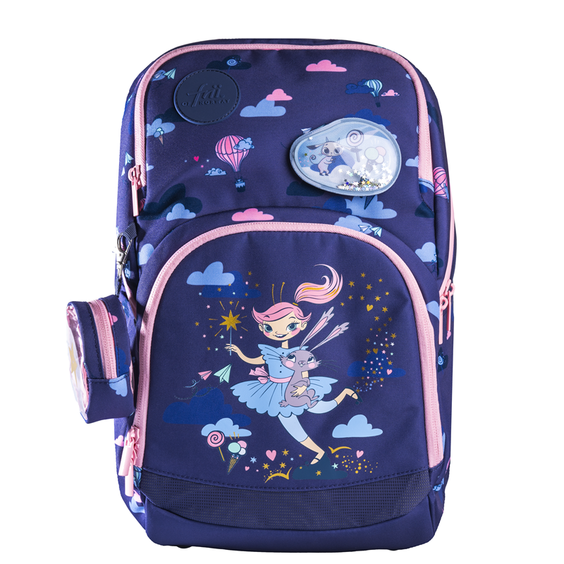 Frii of Norway Skoletaske Expand Best Friends Blå/mønster 1