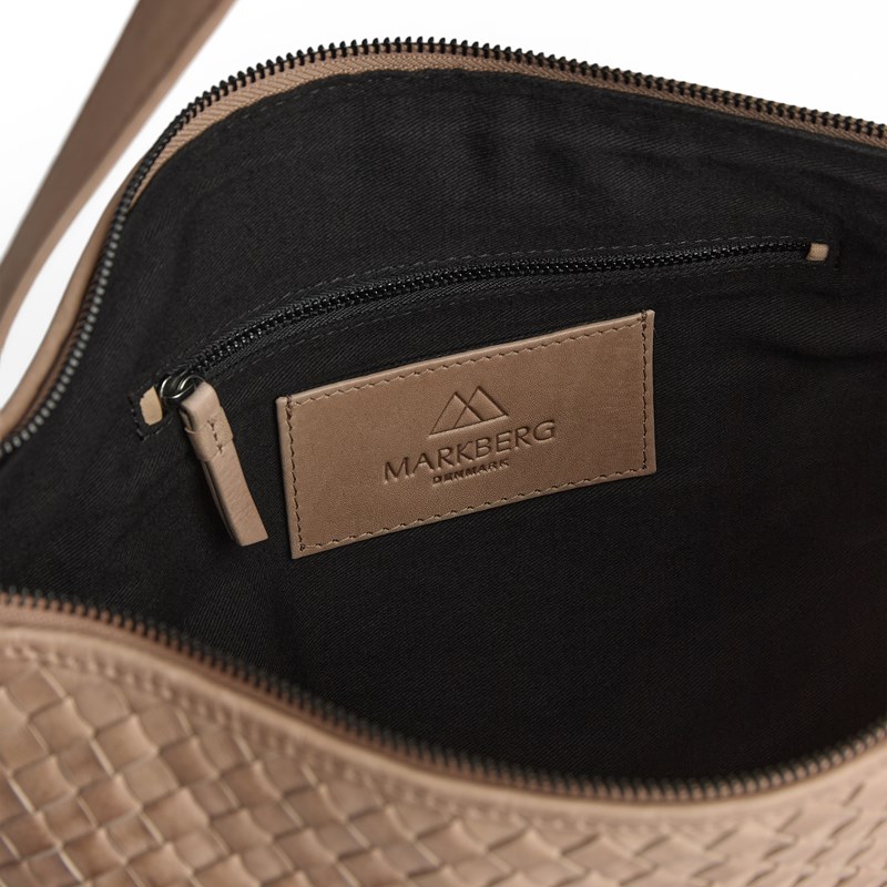 MARKBERG Skuldertaske Claudiambg Weave Mocca Brun 5