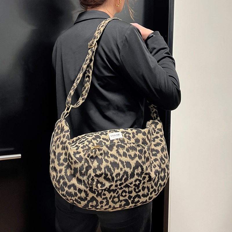 Conmé Bæltetaske Ella XL Grå/leopard 2