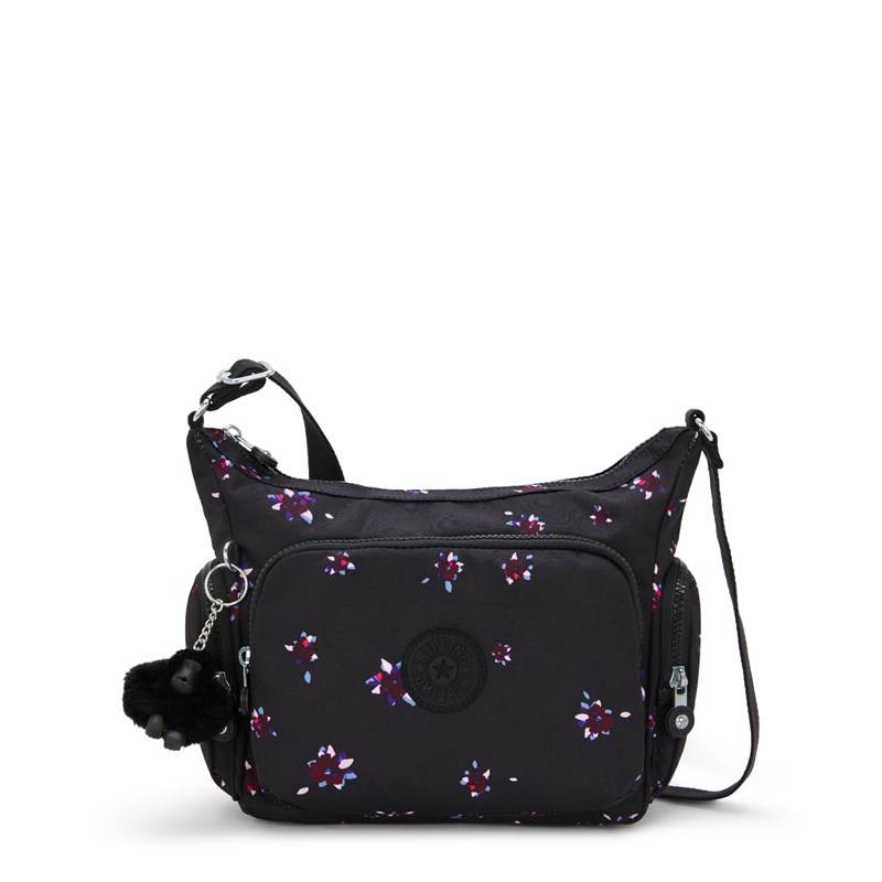 Kipling Crossbody Taske Gabb S Sort/med blomster 1