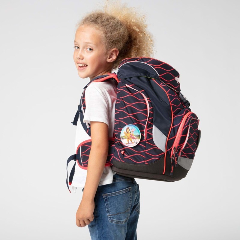 Ergobag Skoletaskesæt Pack Lumi Surf Sort/Rød 7
