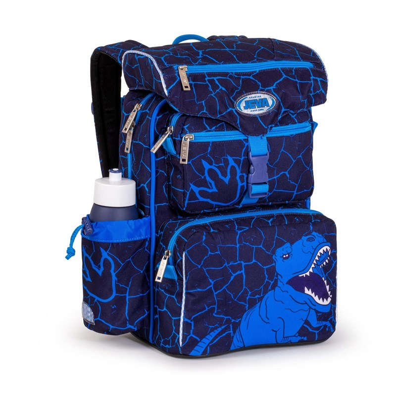 JEVA Skoletaske Beginners Monster Blå/blå 2