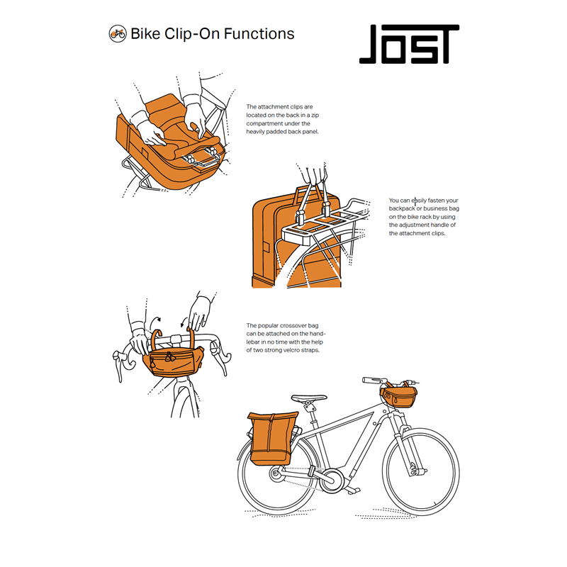 Jost Rygsæk BILLUND CYCLIST PRO  Sort 15" 6