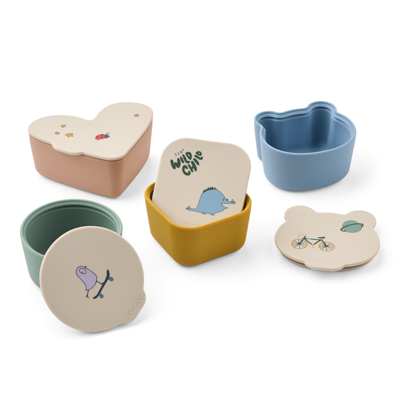 LIEWOOD Snackboks 4-pak Toto Sand 1