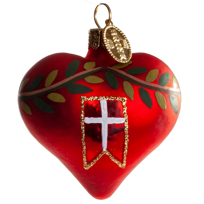 Brink Nordic Julekugle Hjerte Rød 1