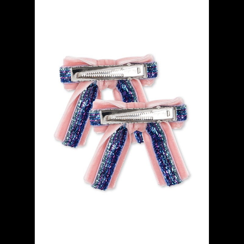 Konges Sløjd Hårspännen Velour 2 pk. Rosa 3