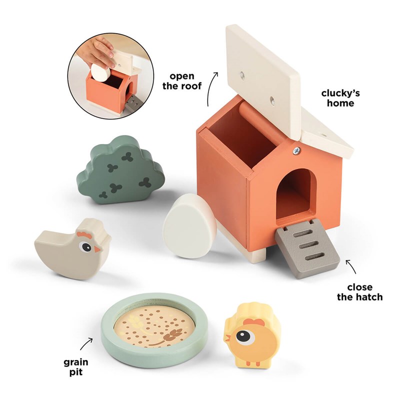 Done By Deer Lekställ Tiny Farm Clucky Multi 5