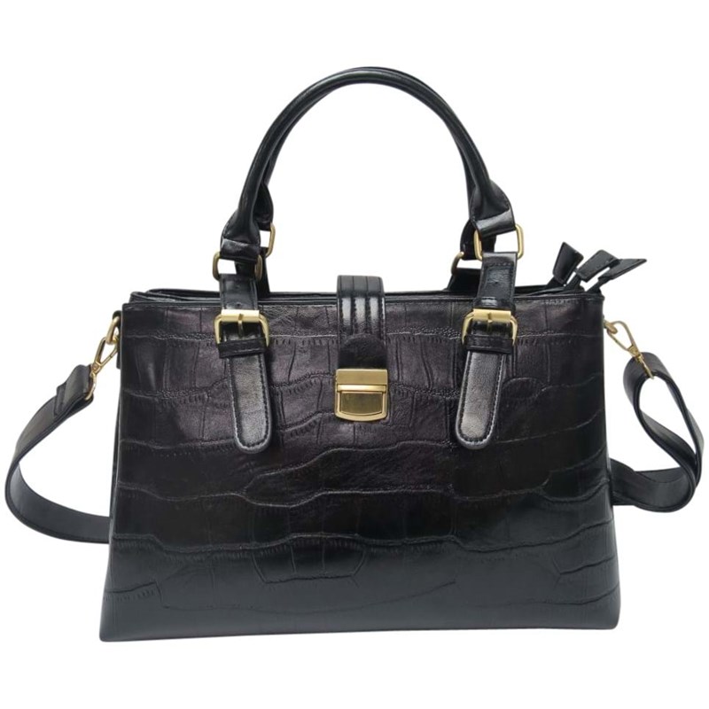 Saint Sulpice Håndtaske Sort/Croco 4