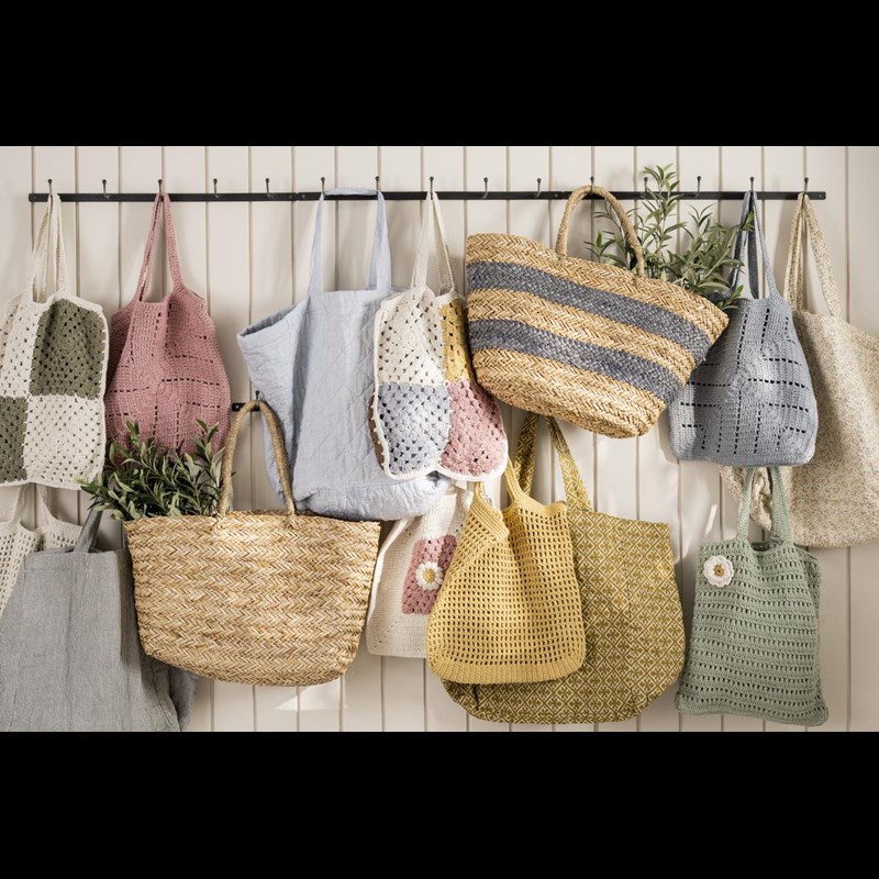 Ib Laursen Totebag Virkad väska Fält Oliv 4