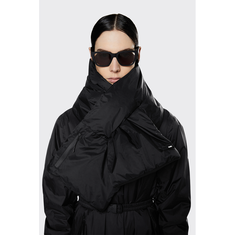 RAINS Tørklæde Padded Nylon Scarf Sort 8