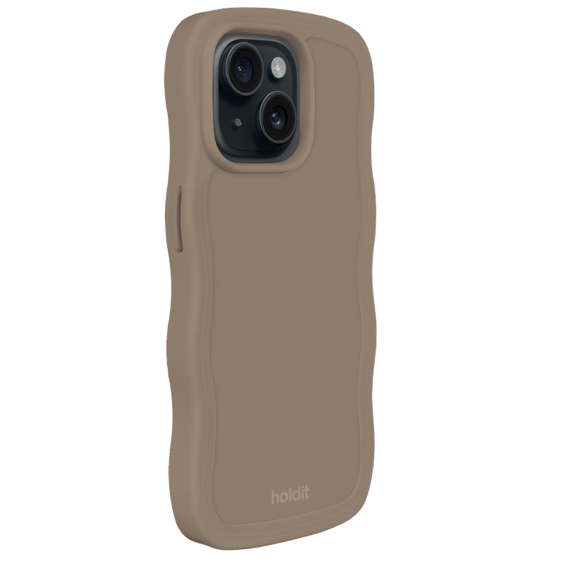 Holdit Mobilcover Wavy Mocca Brun Iphone 15 2