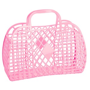 Sun Jellies Håndtaske L Retro Basket  Pink