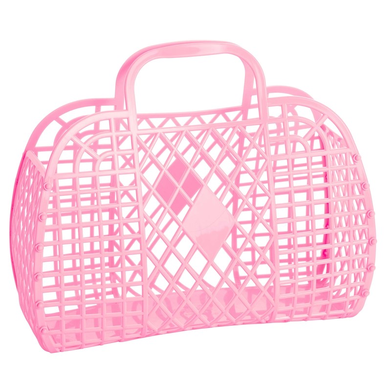 Sun Jellies Håndtaske L Retro Basket  Pink 1