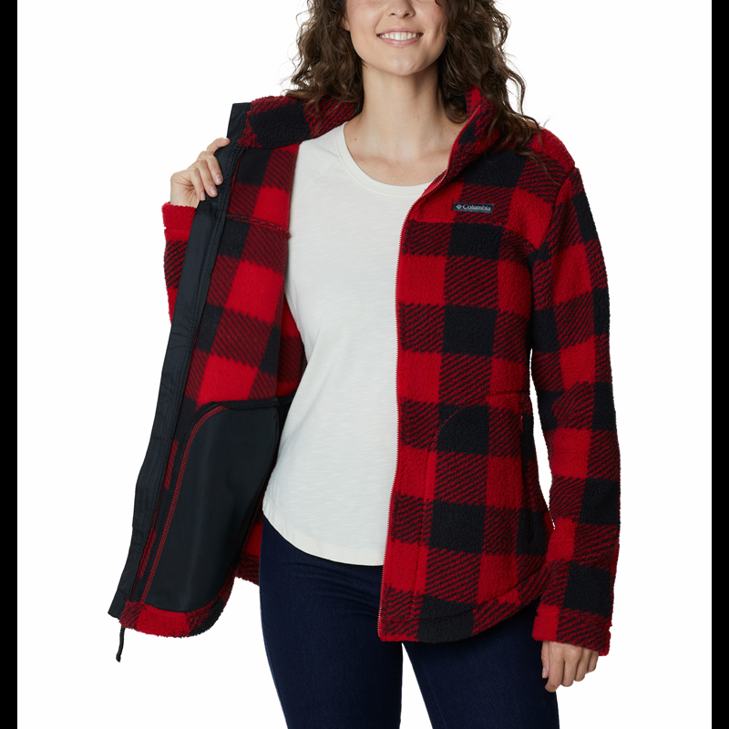 Columbia Fleece med lynlås Mountain Wes Rød tern Str S 2