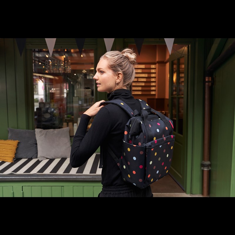 Reisenthel Rygsæk Allrounder  Sort/prikker 13" 2