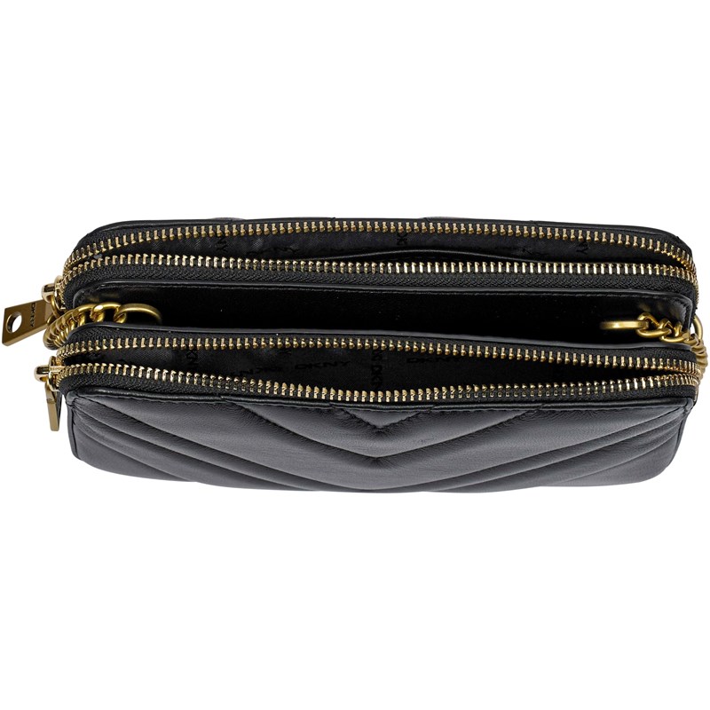 DKNY Crossbody Vivian Zip Sort/Guld 4