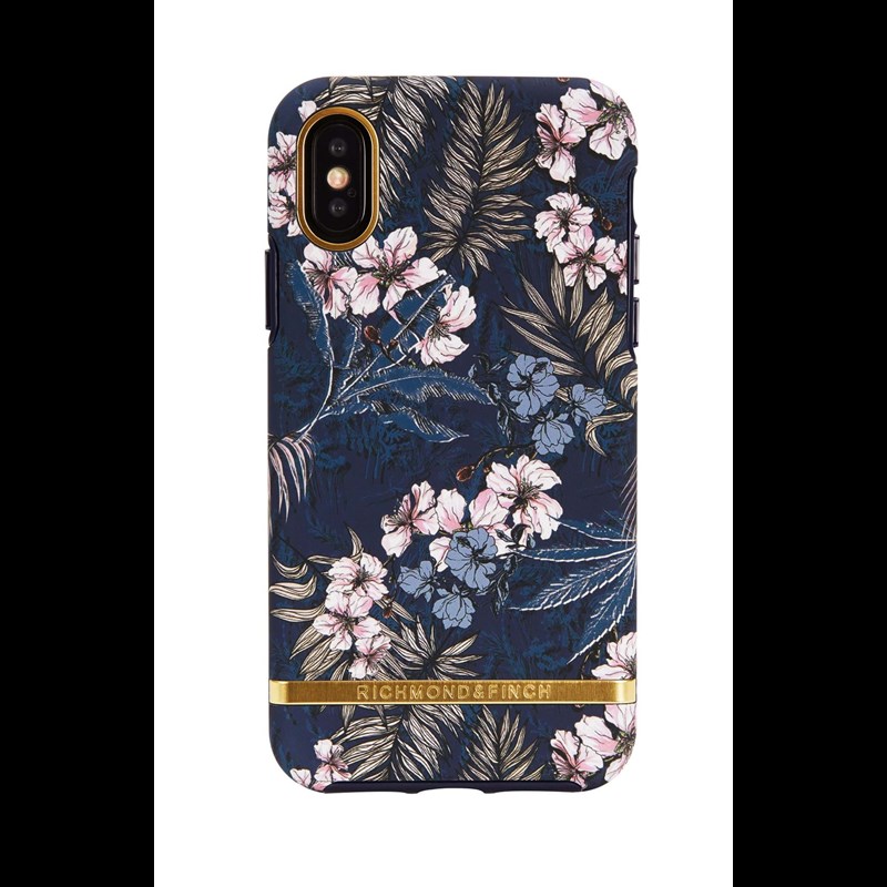 Richmond & Finch Mobilcover Blå Blomst iPhone X/XS 1