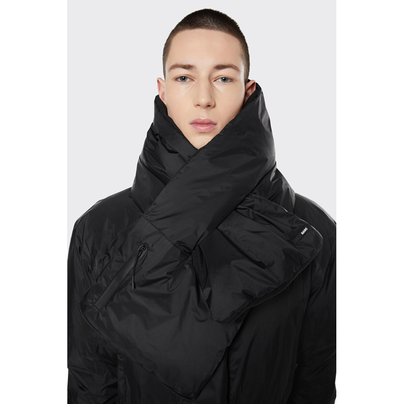 RAINS Tørklæde Padded Nylon Scarf Sort 2