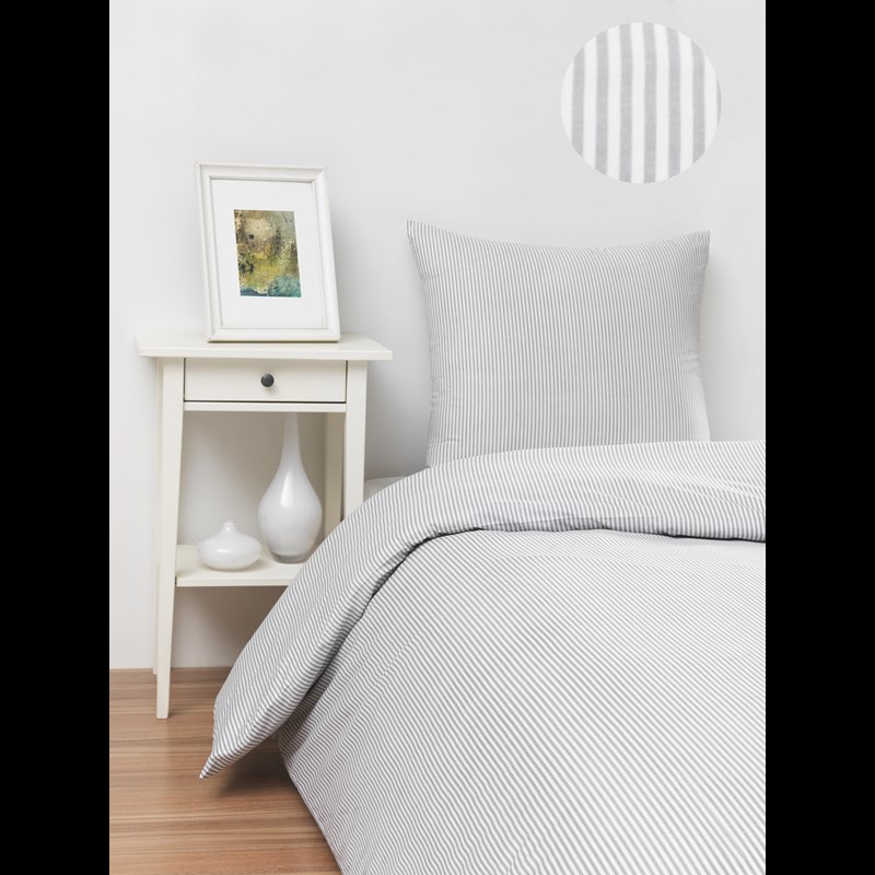 bySKAGEN Sengetøj Josefine Grå/hvid 140x220 2