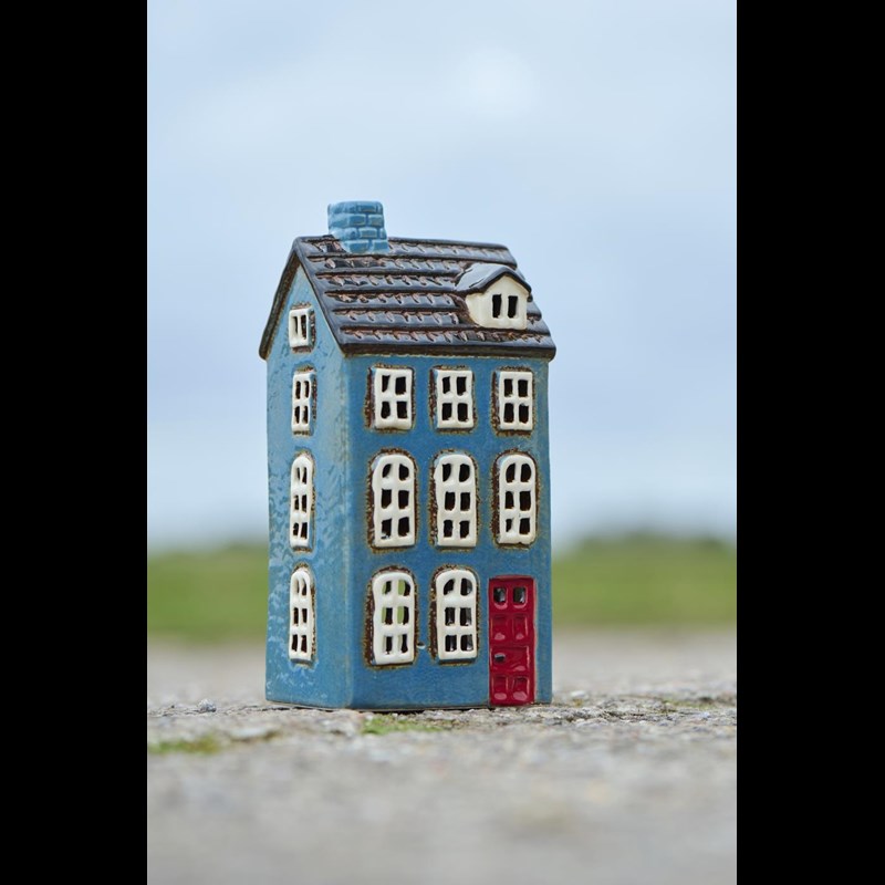 Ib Laursen Ljusstake Hus My Home Town Blå 2