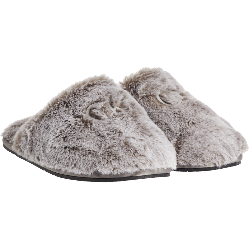 Calvin Klein Dame Slippers Mule Fur Lysegrå 40 1