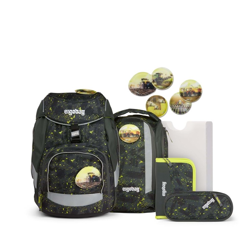 Ergobag Skoletaskesæt Pack HarvestBear Sort/Gul 1