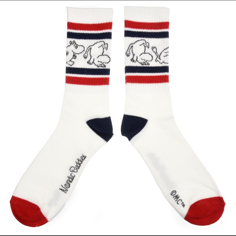 Nordic Buddies Herrstrumpor Retro Mumin  Vit 3