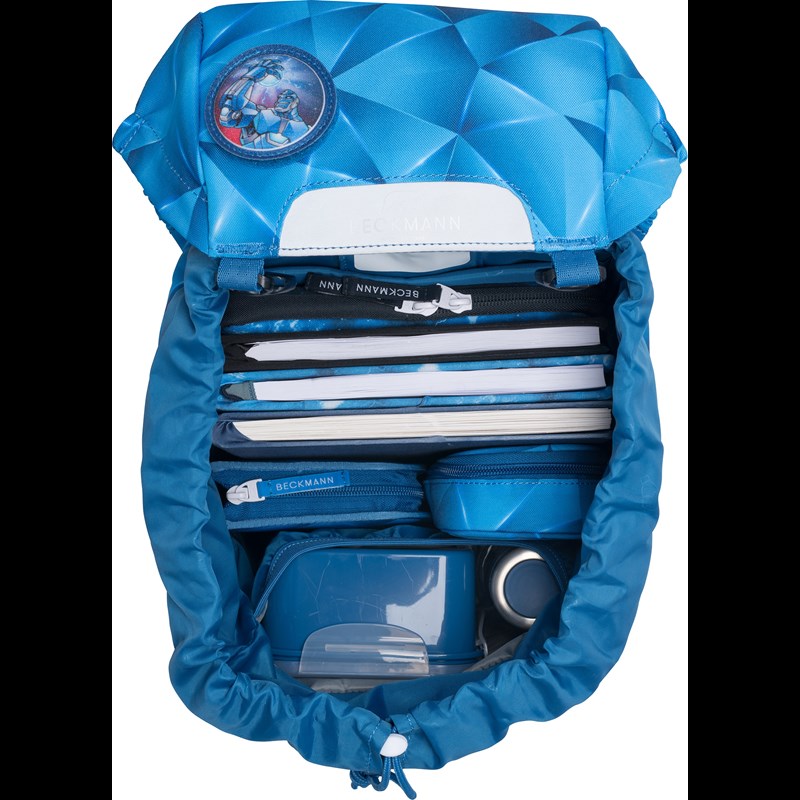 Beckmann Skoletaske Classic Blue Light Blå/rød 6