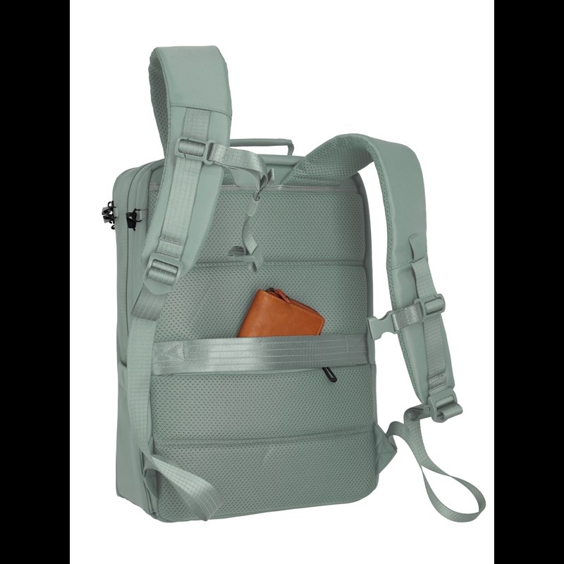 travelite WORKFLOOW backpack M, sage Grön/Taupe 15" 10