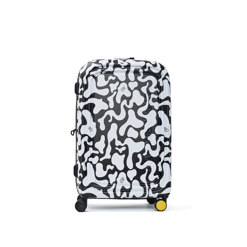 Mandarina Duck Kuffert Logoduck Moire Sort M. Hvide prikker 69 Cm 2