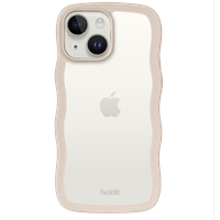 Holdit Mobilcover Wavy Transparent Beige Iphone 15 1