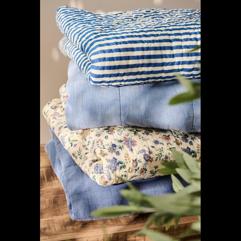 Ib Laursen Filt Quiltet Lila blomma 2