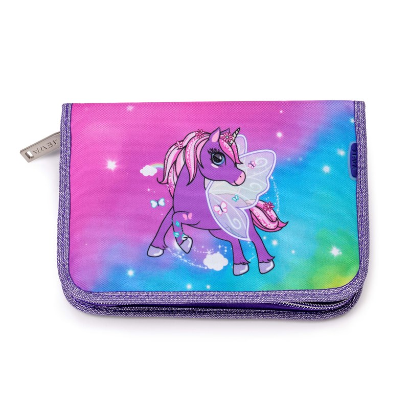 JEVA Pennfodral One Zip Rainbow Ali Rosa mönstrad 2