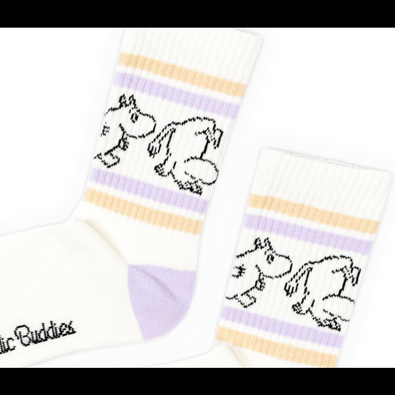 Nordic Buddies Damstrumpor Mumin Retro Vit Str. 38-42 3