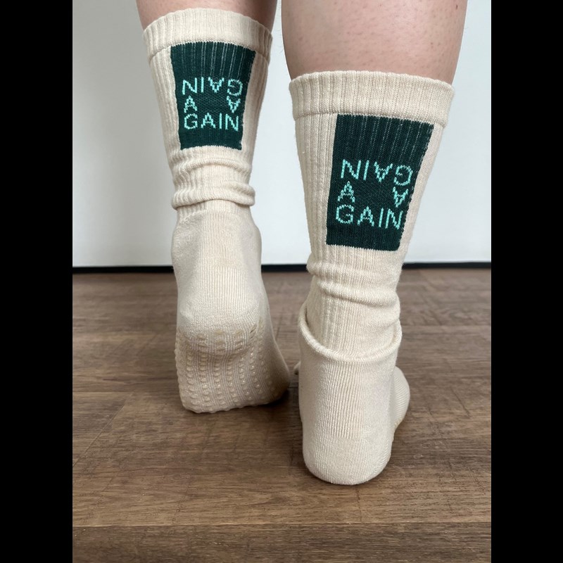 Again Yoga / Reformer Strømper Sand Str. 37-39 2