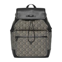 Calvin Klein Ryggsäck Emblem Jacquard Flap Svart/Beige 13" 1