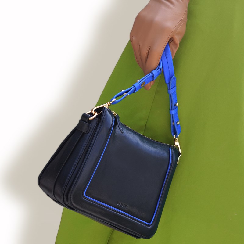 Belsac Crossbody Laki Sort/blå 2
