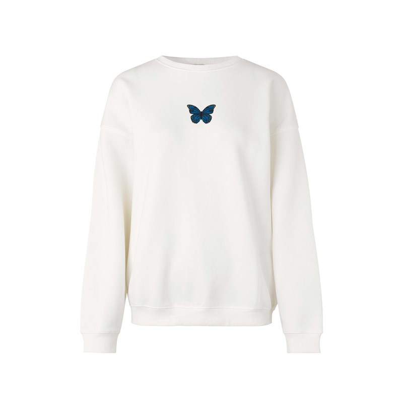 Rosemunde Sweatshirt Butterfly Hvid Str S 1