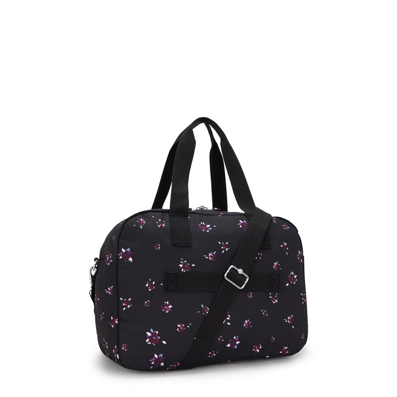 Kipling Sportväska Defea XL Svart/med blommor 15" 2