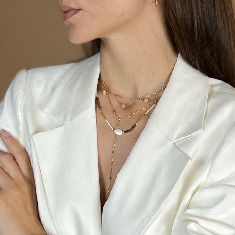 Conmé Halsband Granada Vit/Guld 2