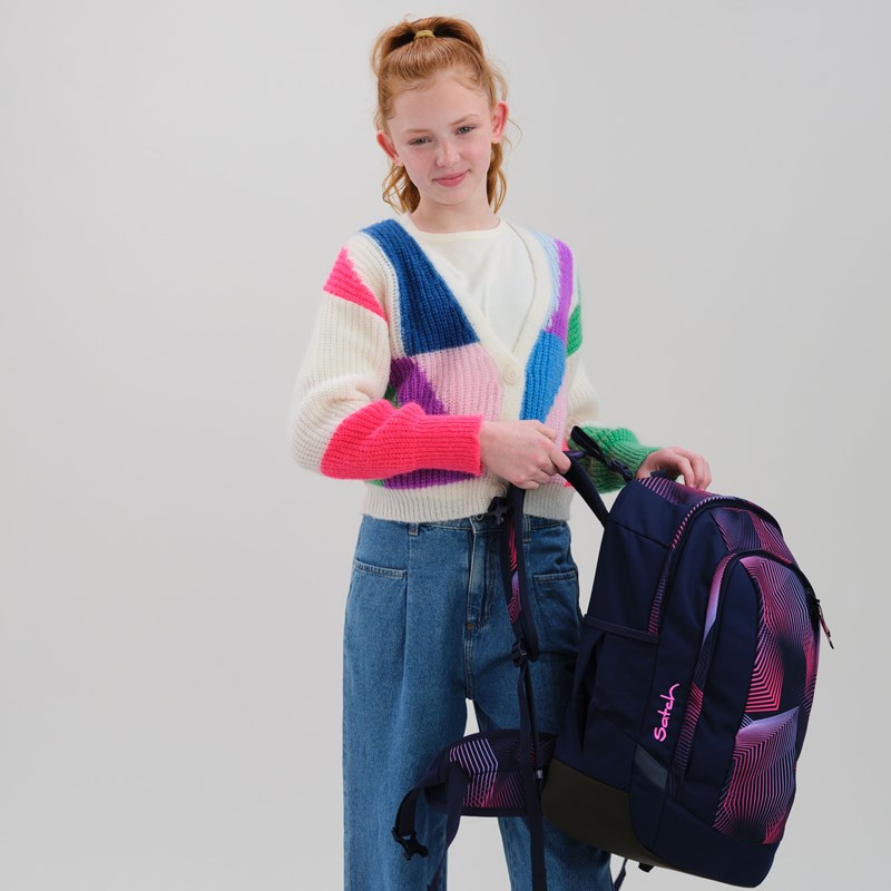 Satch Skoletaske Air Seismic Pink Pink mønstret 7