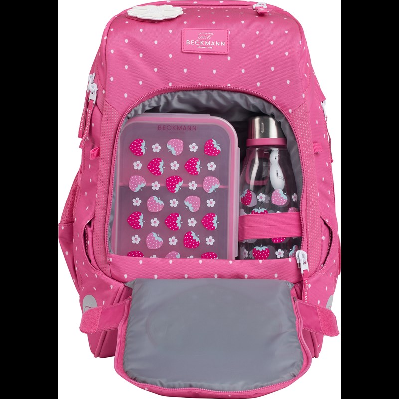 Beckmann Skoletaske Active Air Strawber Pink mønster 5