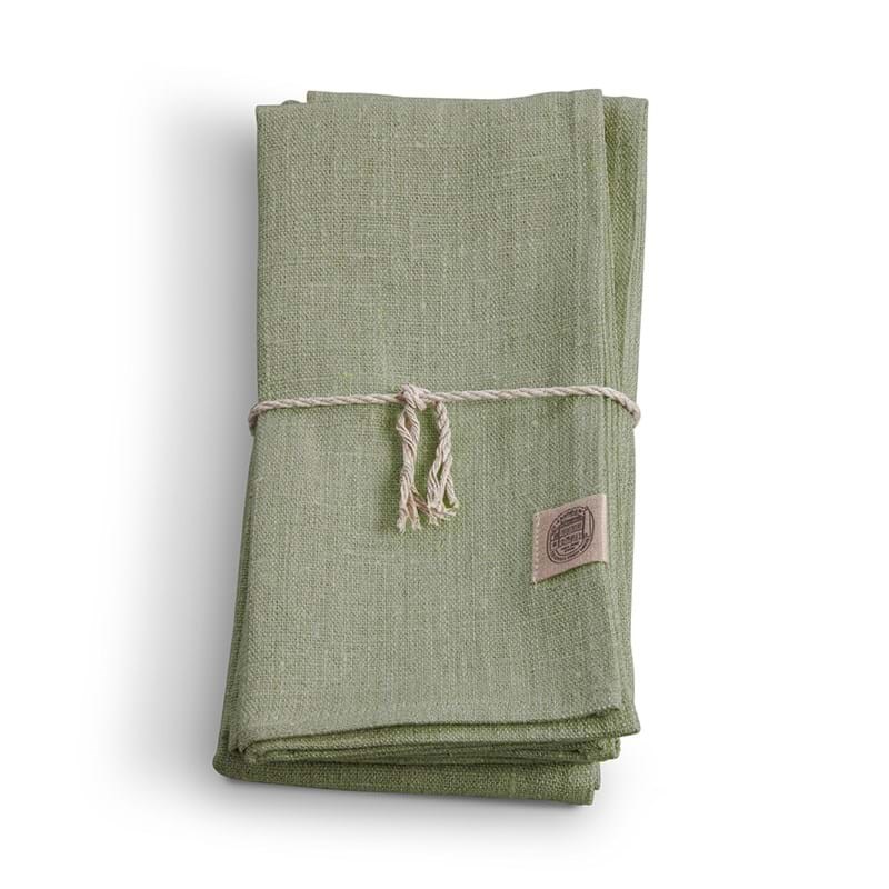 Lovely Linen Stofserviet hør 4 stk. Grøn 1