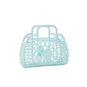 Sun Jellies Handväska Retro Basket Mini Ljusblå