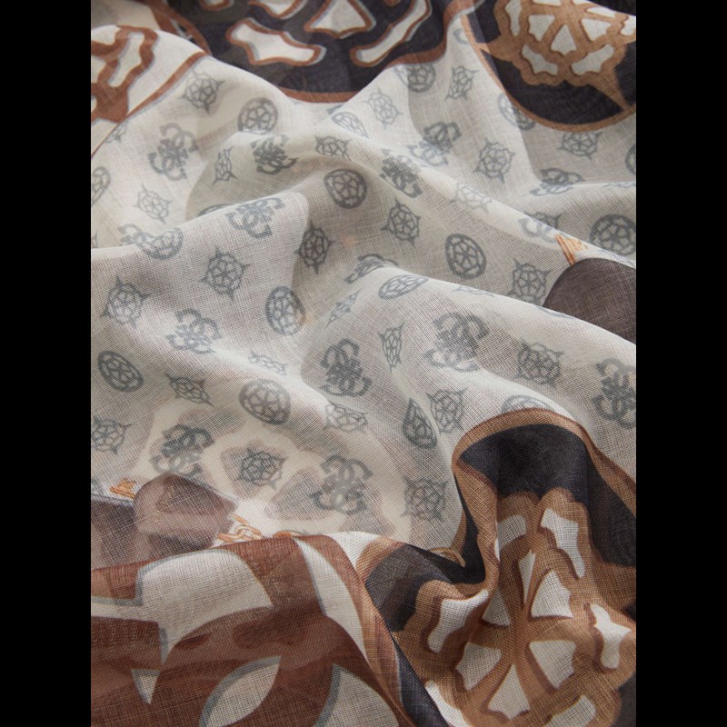 Guess Tørklæde Cresidia  Sort/Beige 2